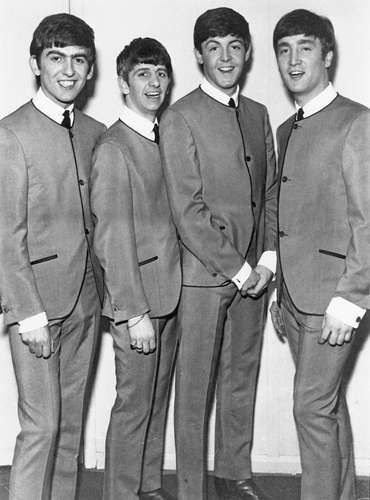 Vasemmalta oikealle: George Harrison, Ringo Starr, Paul McCartney, and John Lennon, 1963.