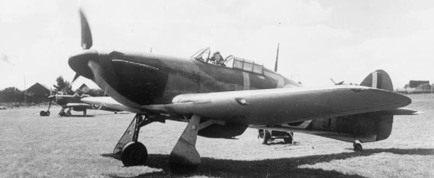 Englantilainen Hawker Hurricane. Kuvan lähde on aresgames.eu.