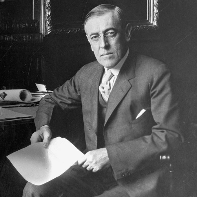 Kuva 2. Presidentti Woodrow Wilson. Kuvan lähde on thealantic.com.